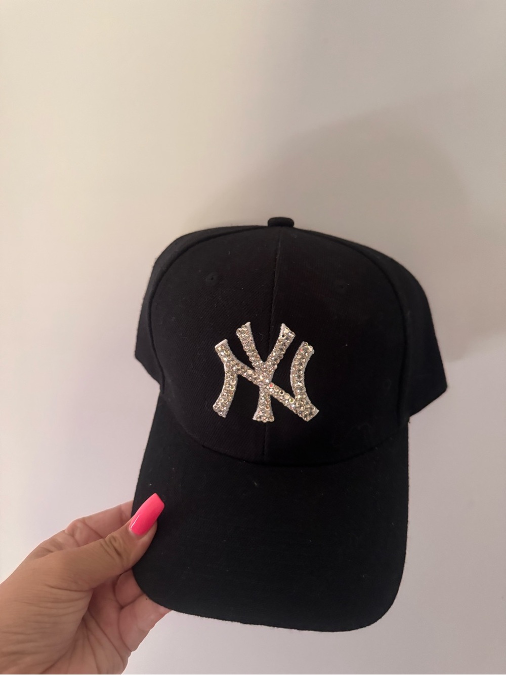 Black Crystal Logo Yankee Hat- Women
